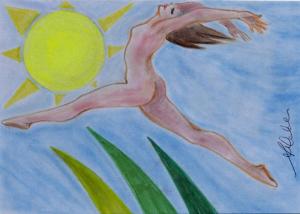 Antonia Calabrese, "ESPERANZA RECUERDA" (Mail Art 16/2012), tecnica mista su cartoncino cm. 12x17. - Opera esposta il 12 e 13 dicembre 2013 presso la Facoltà di Belle Arti di Granada -CURSO PALABRA Y ARTE III - titolo della Mostra: " EDITA NÓMADA Y ARTE POSTAL "- Collezione: Facultad de Bellas Artes de Granada - Granada (Spagna).