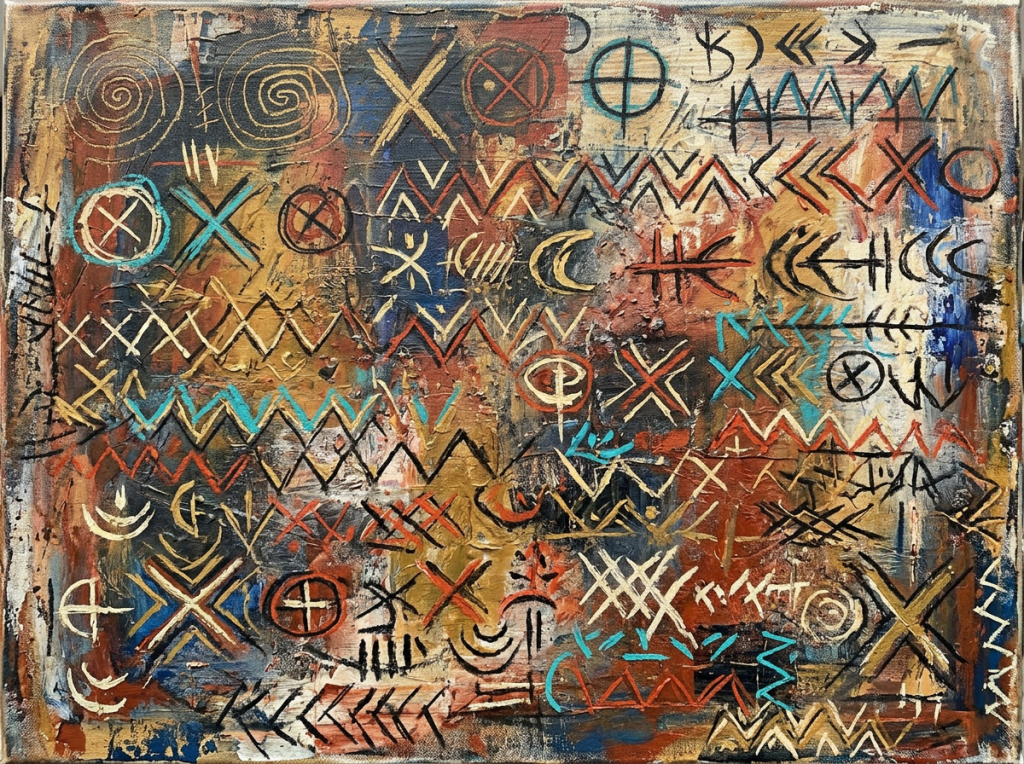 Abstract recurring expressive symbols and patterns